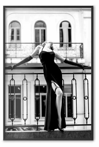 Poster: Parigi danzante - foto donna, sfondo architettura