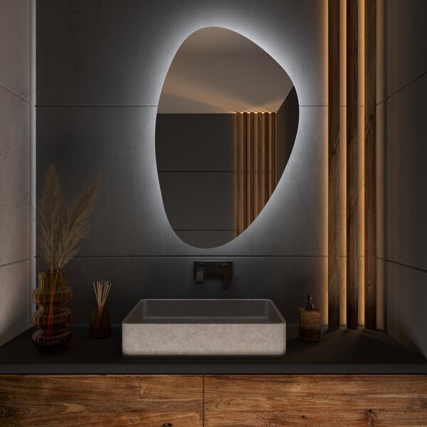Specchio atipico con luce LED G7