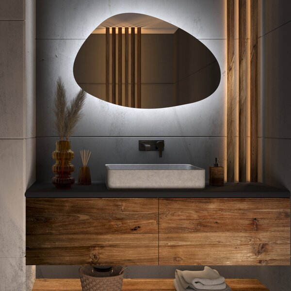 Specchio atipico con luce LED G8