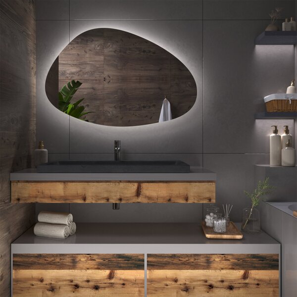 Specchio atipico con luce LED G8