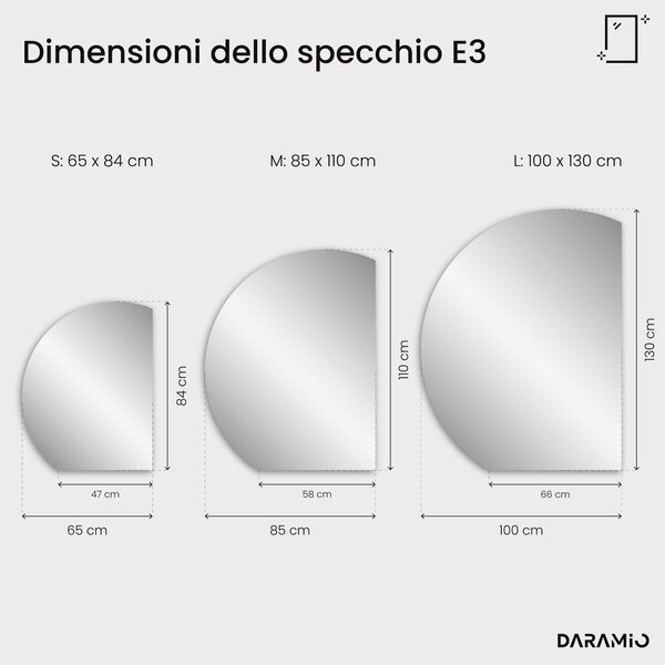 Specchio rotondo con luce LED E3