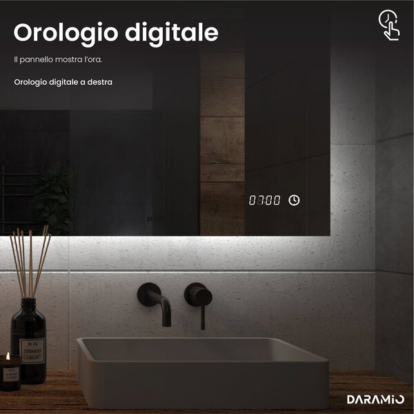 Specchio rotondo con luce LED E3