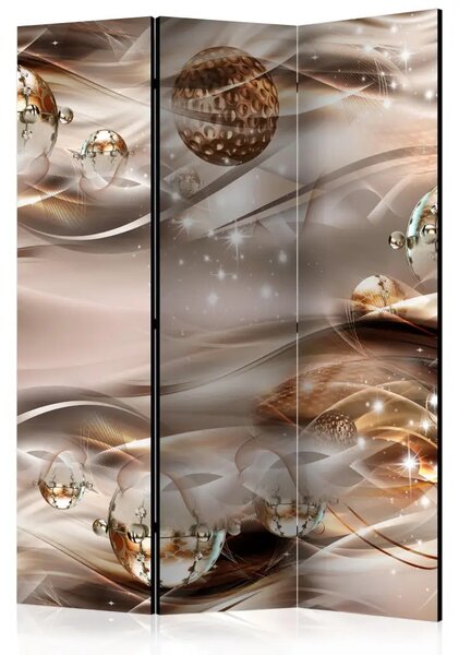 Paravento design Costellazione d'ambra - illusione brillante in sfere 3D