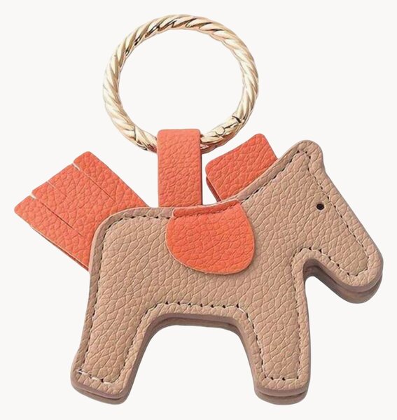 Portachiavi in pelle vegana fatto a mano Horse