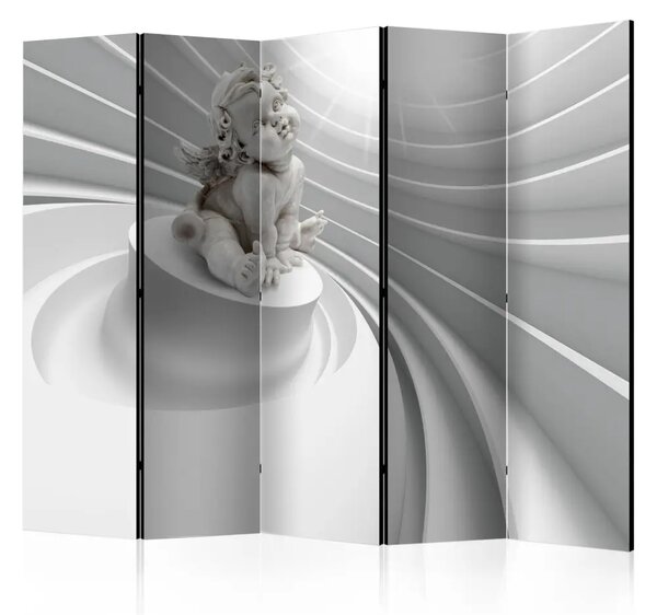 Paravento design Splendore angelico II - composizione con figura e illusione 3D