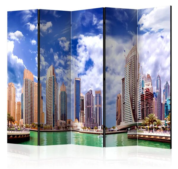 Paravento Cumuli sopra Dubai II - architettura e cielo blu