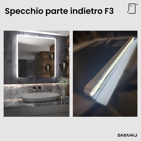 Specchio con luce LED F3