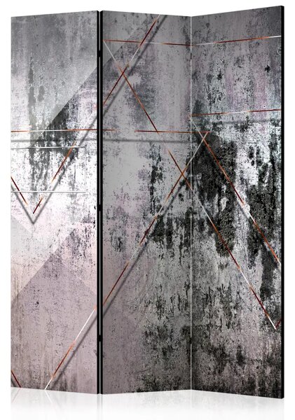 Paravento design Muro geometrico - astrazione moderna su cemento