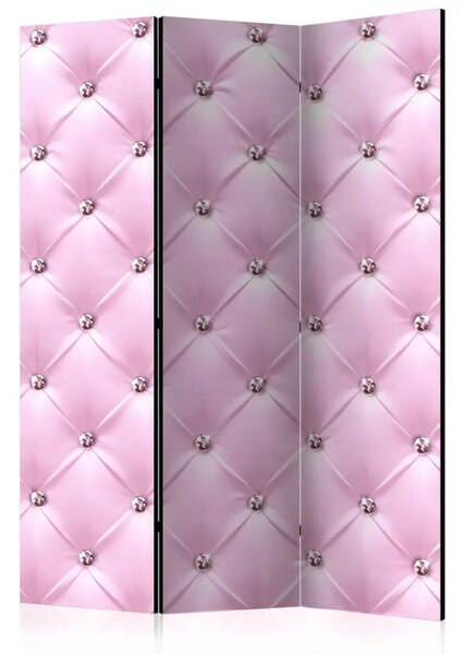 Paravento separè Dama rosa - disegno con cristalli in rosa antico