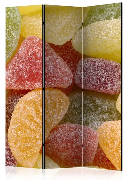 Paravento separè Deliziose mandorle - composizione colorata con dolci