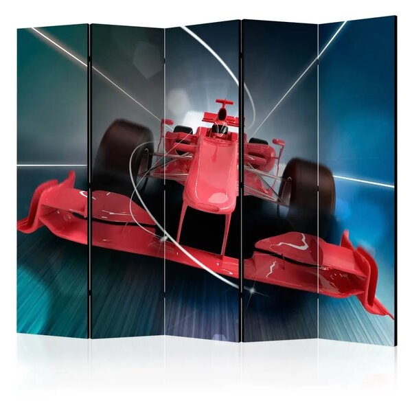 Paravento design Formula 1 II - disegno di auto da corsa rossa
