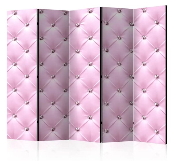 Paravento separè Dama in rosa II - composizione decorata con cristalli