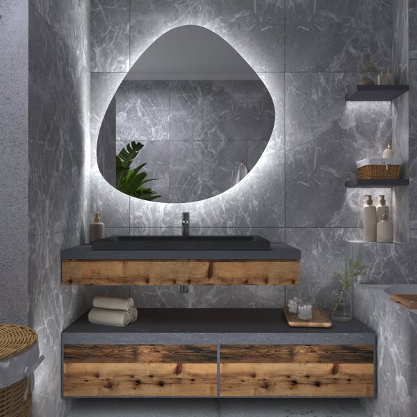 Specchio atipico con luce LED G6