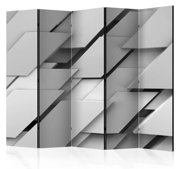 Paravento design Edge of Grey II - astrazione artistica in figure