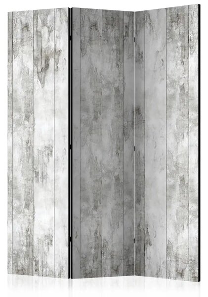 Paravento A sense of style - sfondo grigio, assi di legno