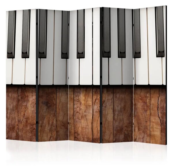 Paravento design Mogano di ispirazione chopiniana II - pianoforte
