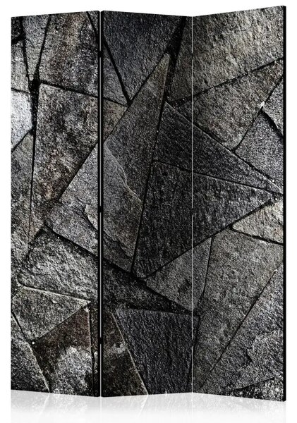 Paravento Pavement tiles grey - sfondo geometrico a triangoli