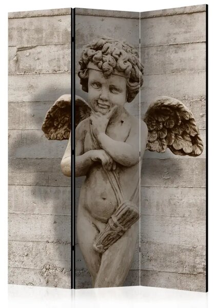 Paravento separè Volto angelico - scultura sacra di un ragazzo con le ali
