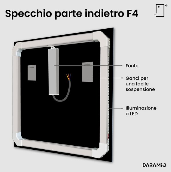 Specchio con luce LED F4