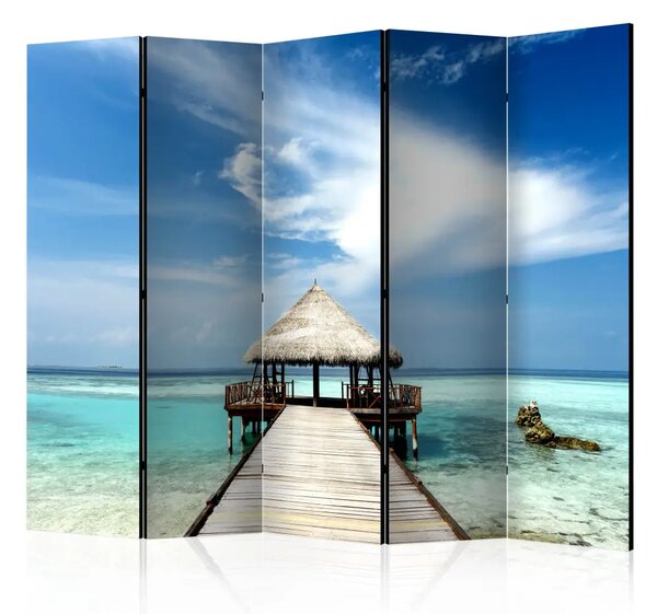 Paravento Avventura Estiva II - oceano con cielo tropicale
