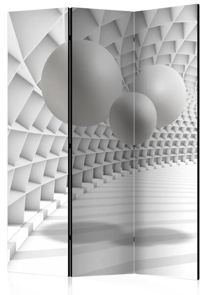 Paravento design Tunnel Astratto - illusione 3D su sfondo bianco