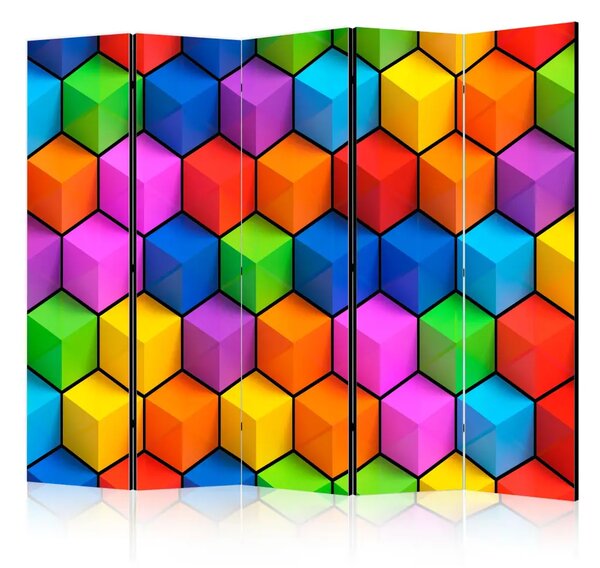 Paravento design Geometria dell'Arcobaleno II - modello 3D colorato