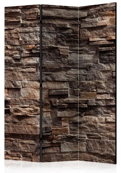 Paravento separè Stile Bronzeo - muratura con pietra bronzea