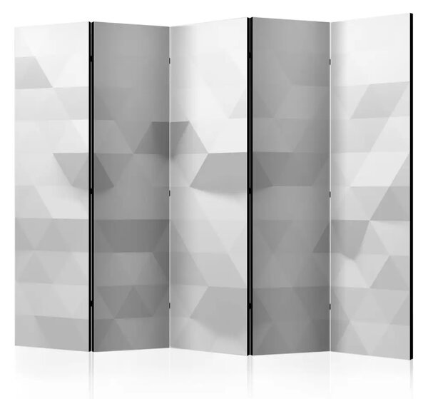 Paravento separè Armonia dei Triangoli II - modello grigio geometrico in 3D