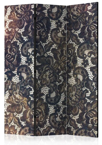 Paravento design Eleganza discreta - astrazione nei toni scuri