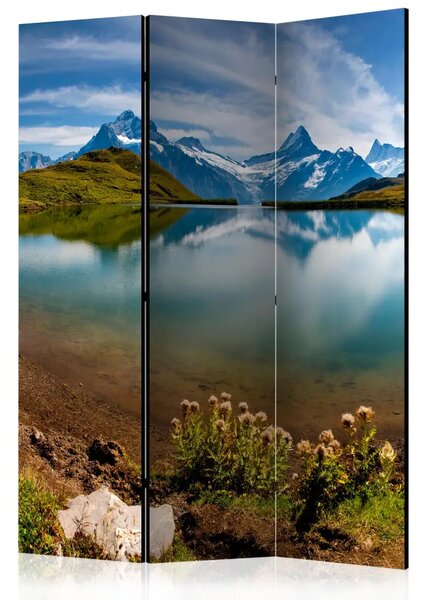 Paravento Montagne riflesse in acqua II - paesaggio naturale