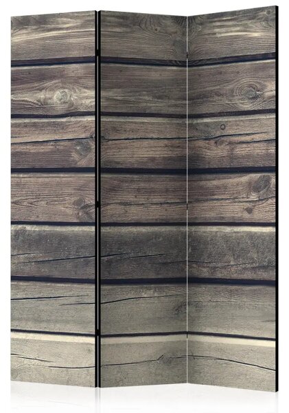 Paravento separè Stile campestre - composizione su assi di legno marrone