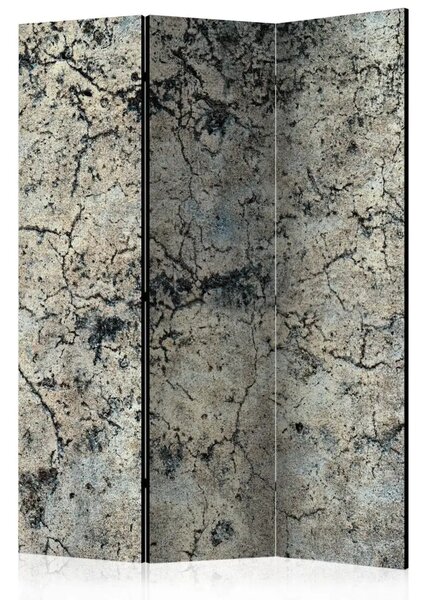 Paravento Pietra crepata - composizione con sfondo grigio