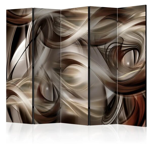 Paravento design Hulanka brązowa II - elegante illusione di fumo