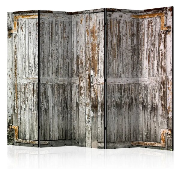 Paravento design Sussurri delle porte II - vecchio legno chiaro