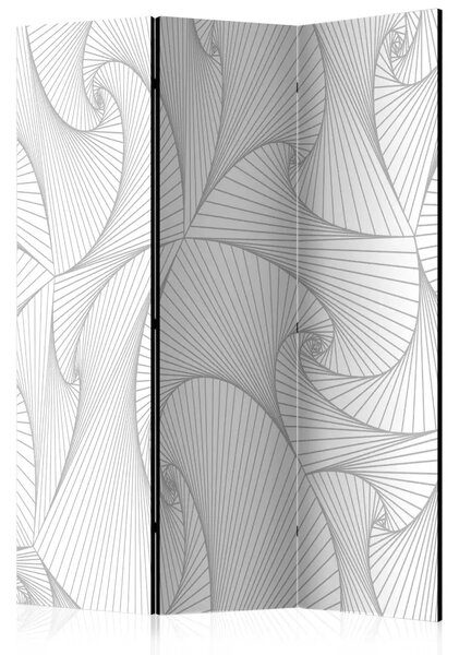 Paravento Vantaggio avanguardia - disegno bianco in figure geometriche