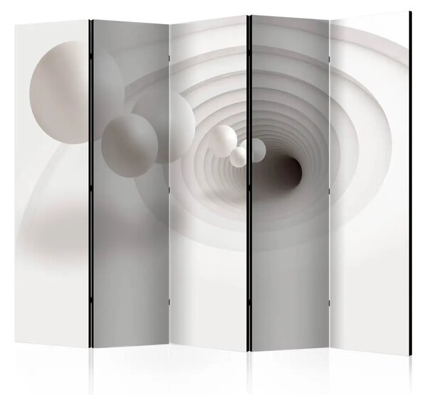 Paravento separè Sorgente II - astratto con illusione 3D in colori chiari