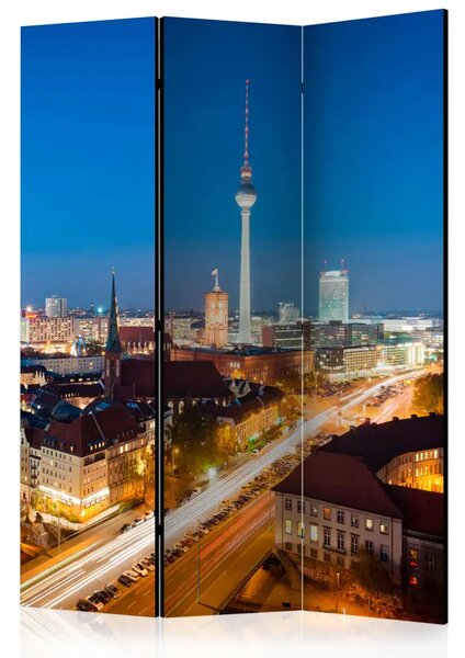 Paravento separè Berlino di notte - panorama urbano sotto un cielo notturno