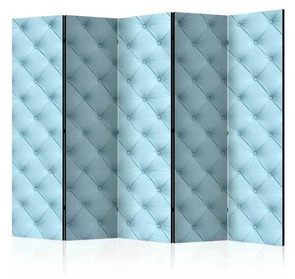 Paravento separè Schiuma II - semplice composizione blu a rombi