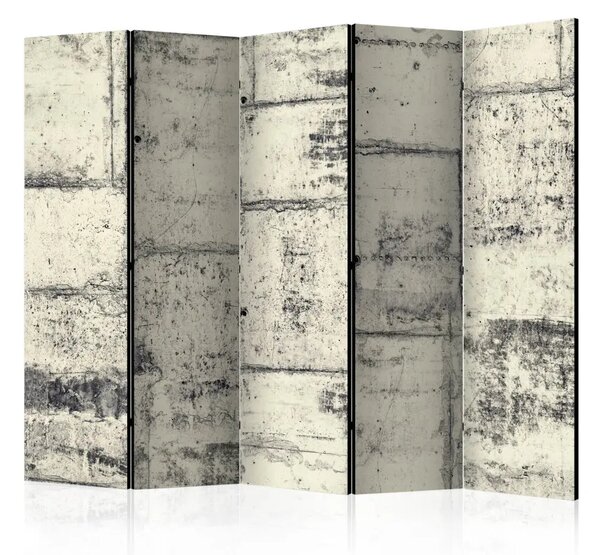 Paravento design Amo il Cemento II - texture di cemento industriale