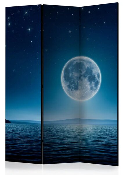 Paravento design Notte di Luna - cielo stellato e mare calmo