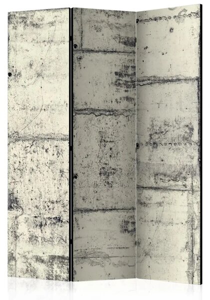 Paravento design Amo il Cemento - motivo industriale con texture di cemento