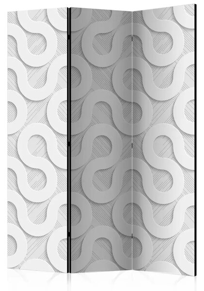 Paravento design Spirali Grigie - semplice composizione in motivo ricurvo
