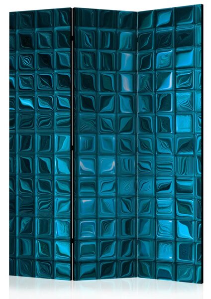 Paravento Mosaico Azzurro - brillante composizione blu