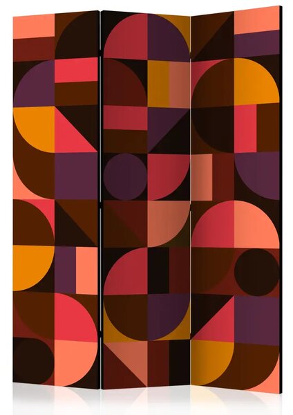 Paravento Mosaico Geometrico Rosso - forme vivaci