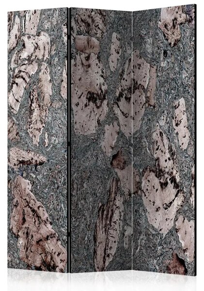 Paravento Sughero Grigio - composizione scura con texture di legno