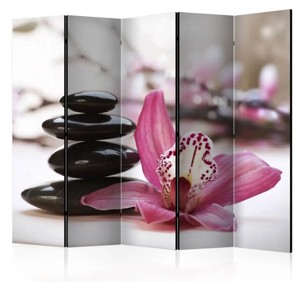 Paravento Relax e benessere II - Pietre scure in stile zen