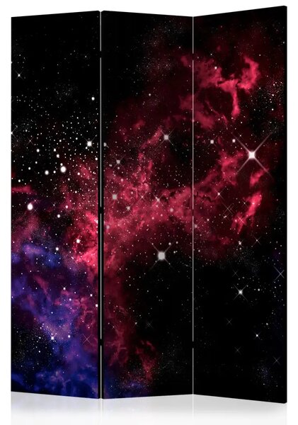 Paravento separè Cosmo - stelle - universo in nero e rosso