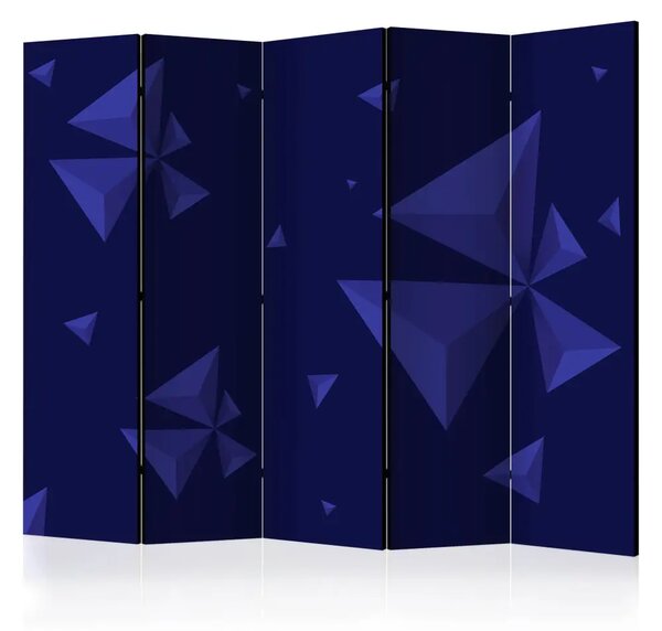 Paravento design Meteor Shower II - astrazione geometrica scura