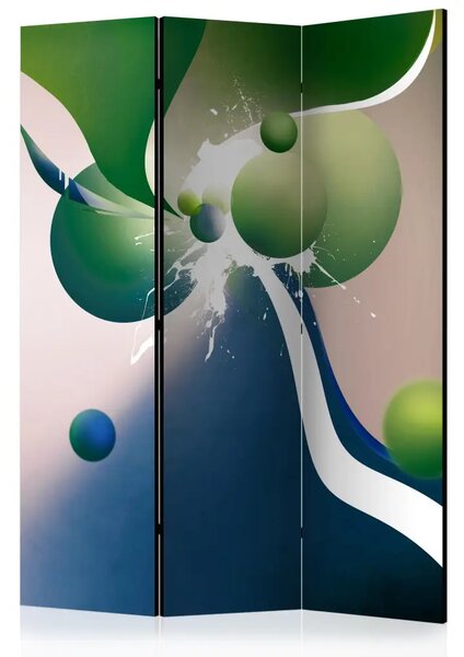 Paravento design Geometric explosion - insolita astrazione colorata