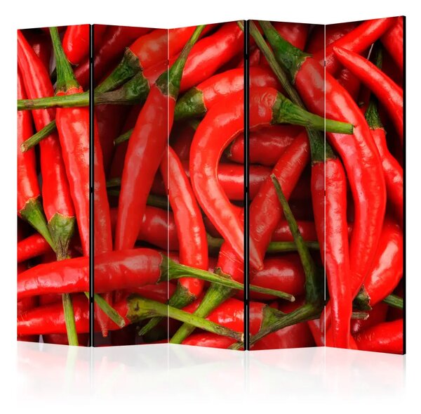 Paravento design Peperoncino - Sfondo II - composizione di verdure rosse
